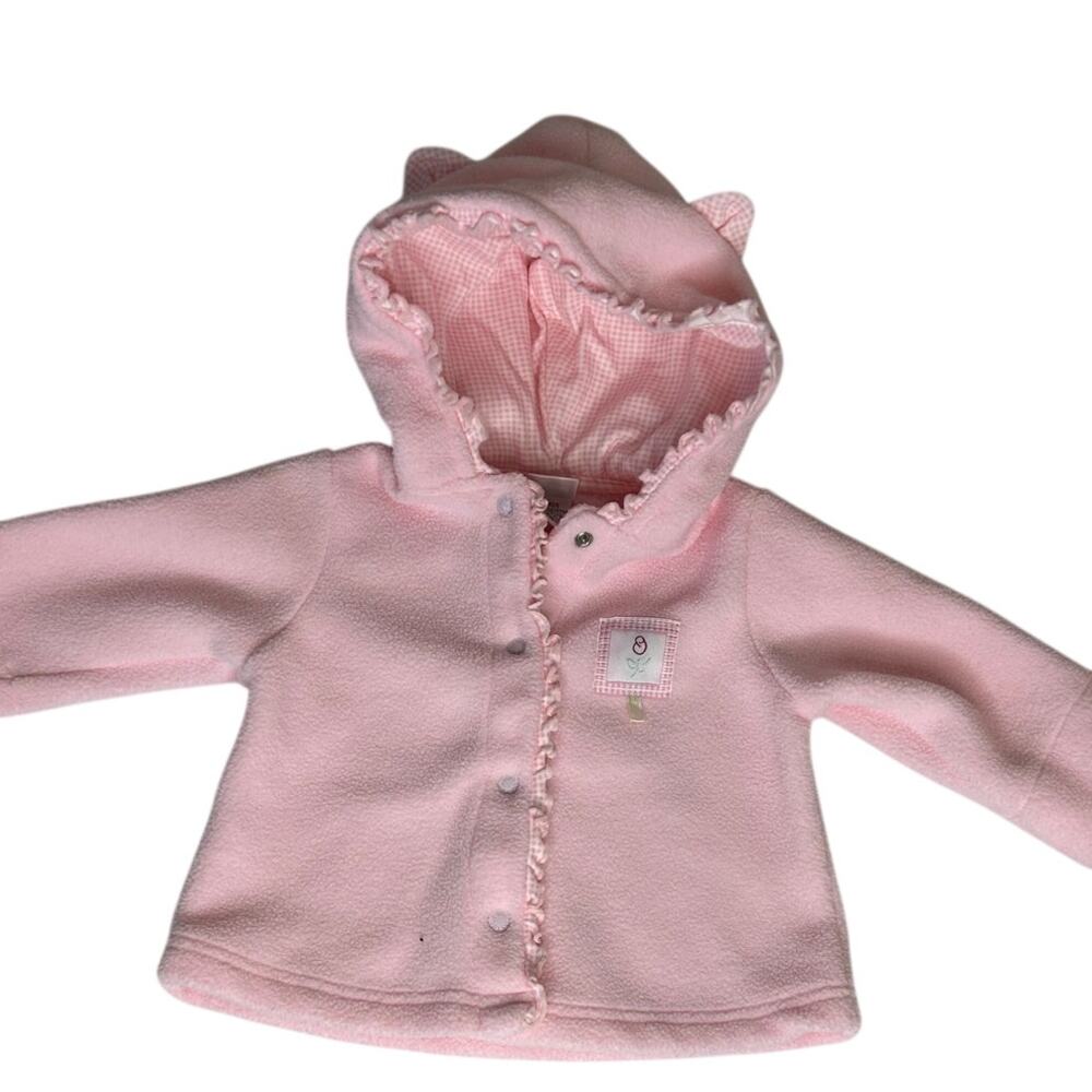 Little Wonders light pink fleece hooded jacket cute little ears on hood